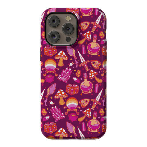 Lesbian Pride Witch Pattern Phone Case